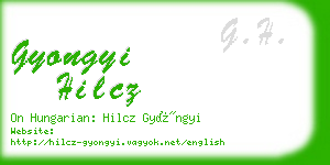 gyongyi hilcz business card